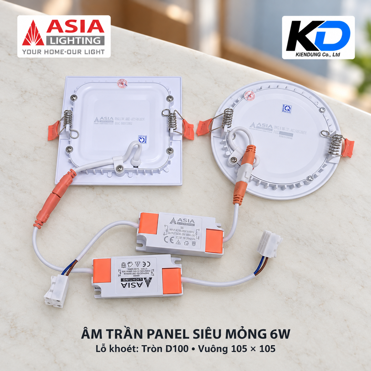 Mặt sau đèn âm trần siêu mỏng-2
