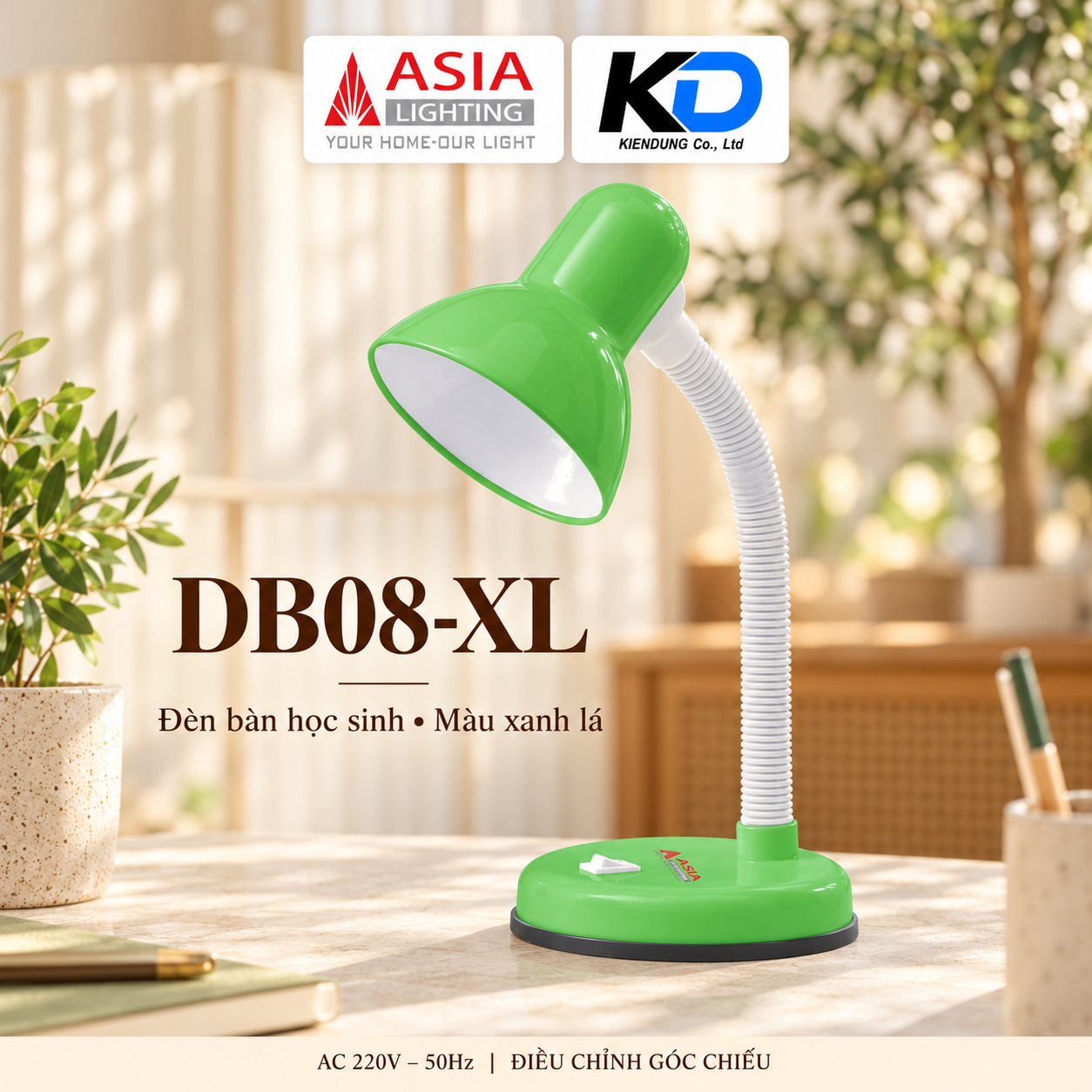 Đèn bàn xanh giữa góc học tập-23
