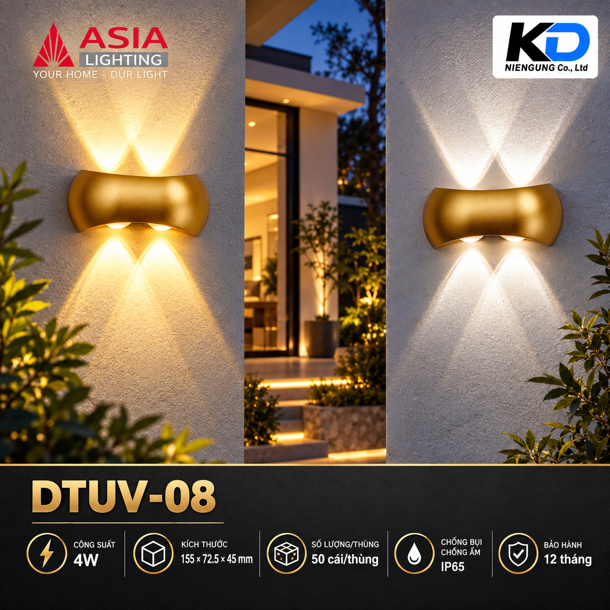 Đèn tường DTUV-08 bên villa hoàng hôn-5 (1)
