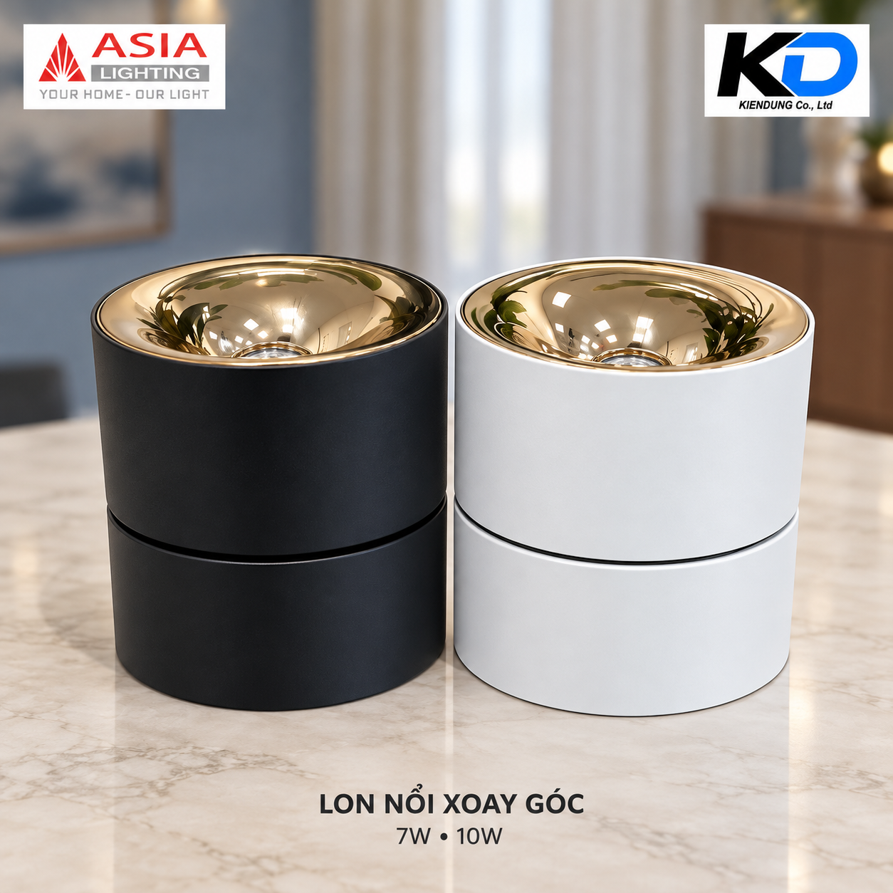Đèn lon xoay góc cao cấp-3