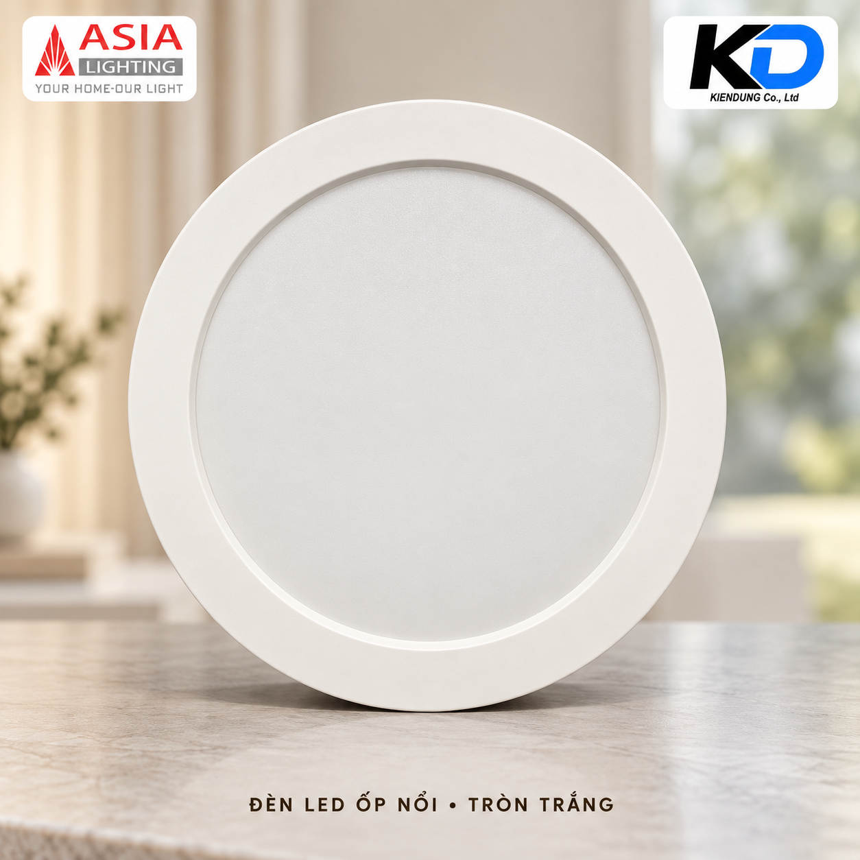 Đèn LED tròn trắng phòng đọc-8