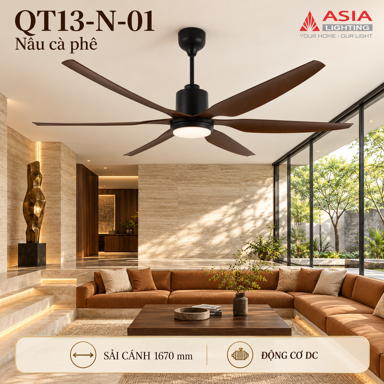 Quạt trần cao cấp sáu cánh-36