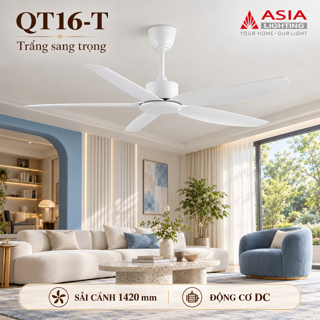 Quạt trần QT16-T, điểm nhấn sang trọng-48