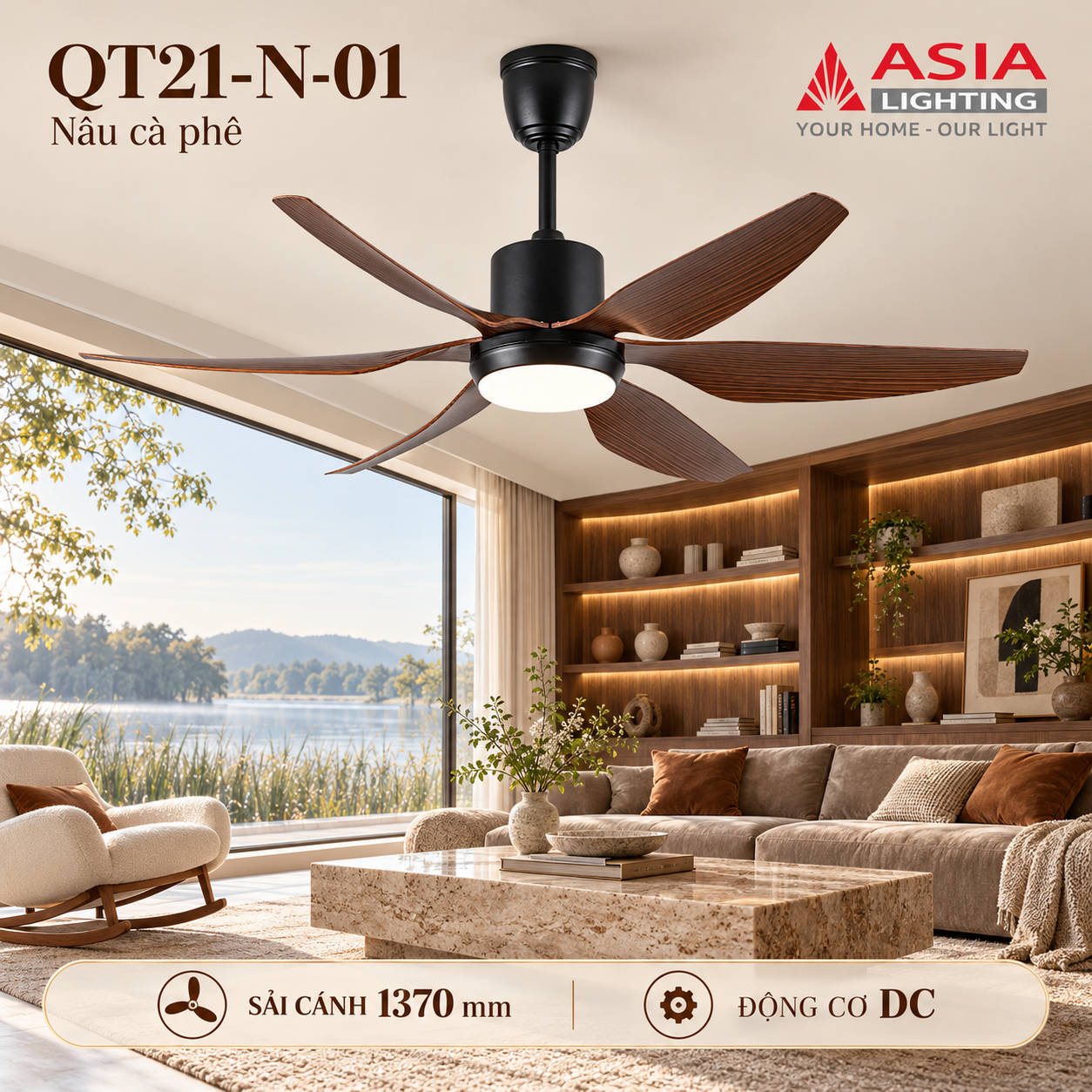 Quạt trần cao cấp bên hồ-67