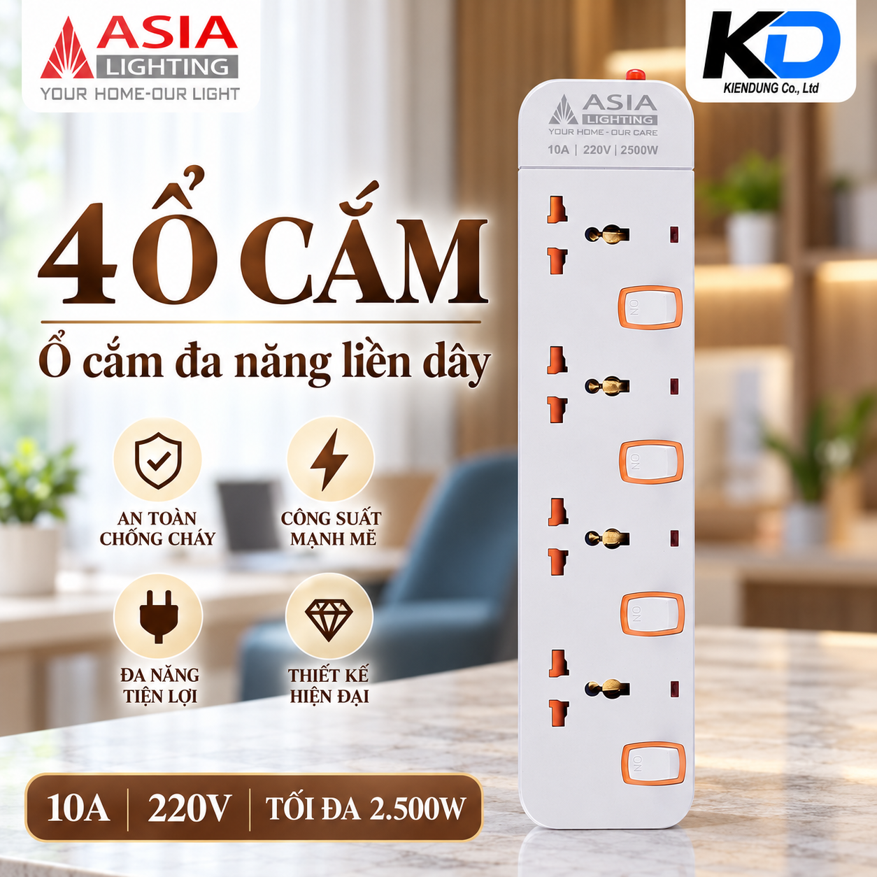 Ổ cắm đa năng 4 công tắc-5