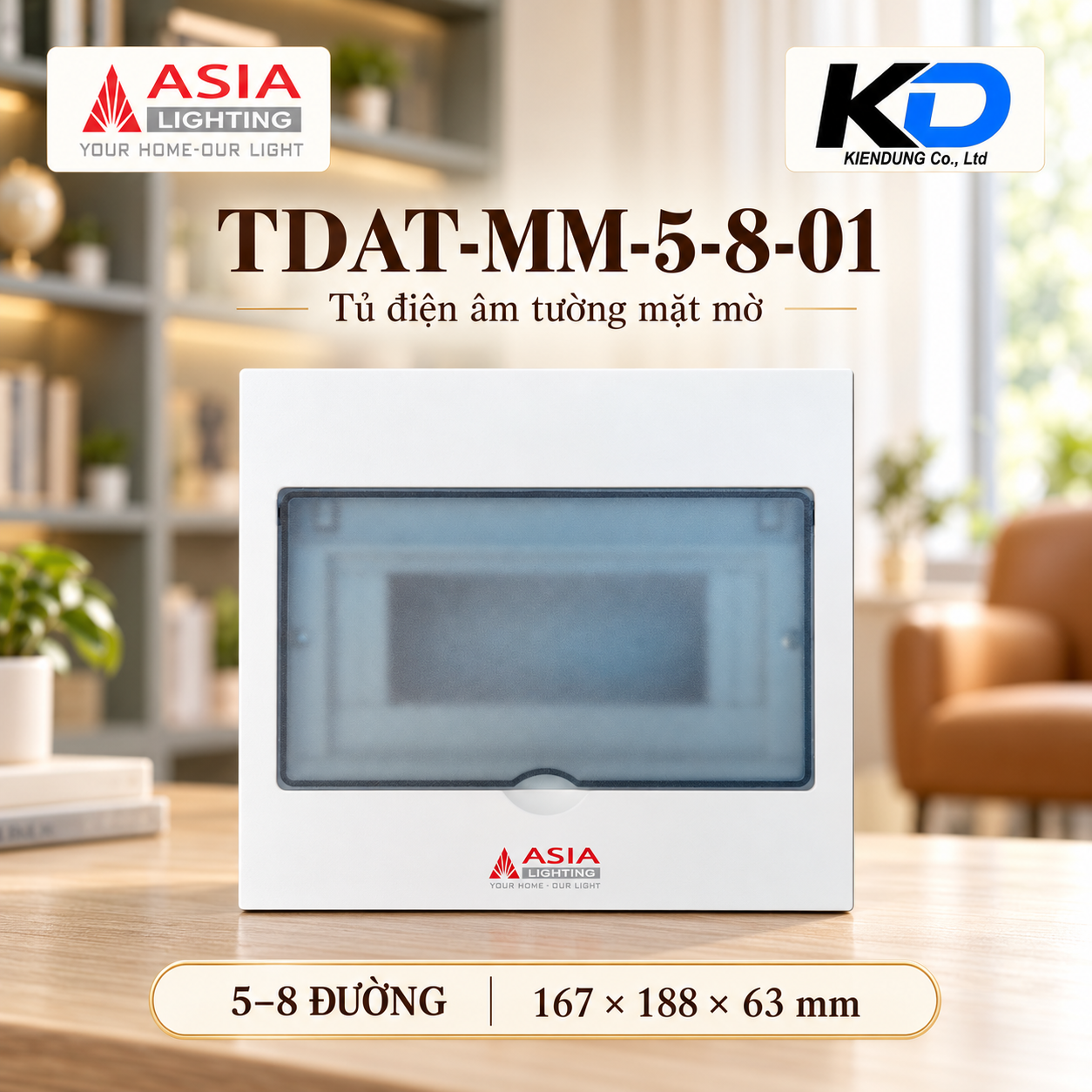 Tủ điện mặt mờ trên bàn gỗ-2 (1)