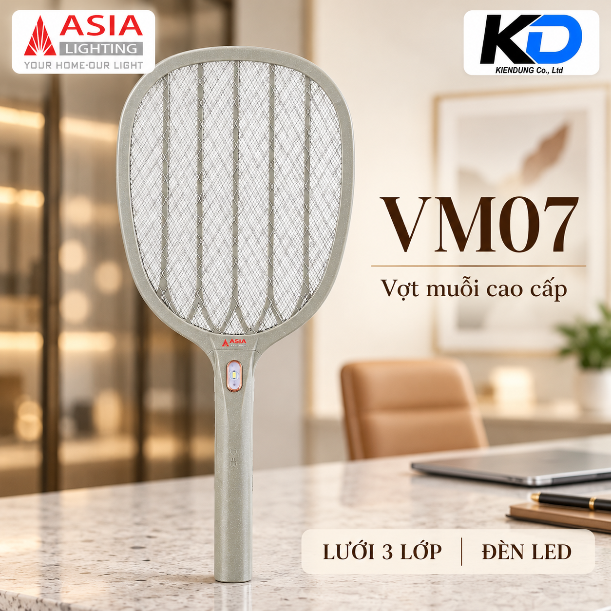 Vợt muỗi VM07 trong phòng làm việc-6
